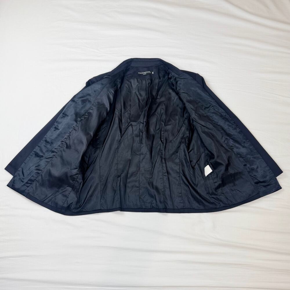 Avenue Montaigne Black Satin Lapel Blazer Women’s Size 5 Tailored Jacket Junior - Picture 3 of 13